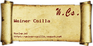 Weiner Csilla névjegykártya